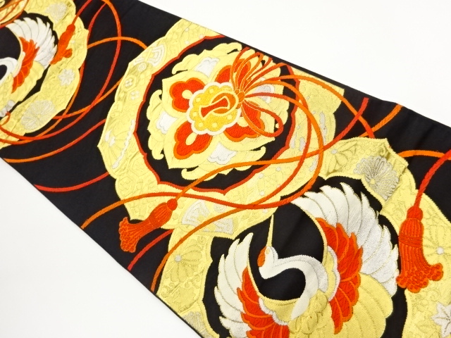 JAPANESE FUKURO OBI / WOVEN CRANE